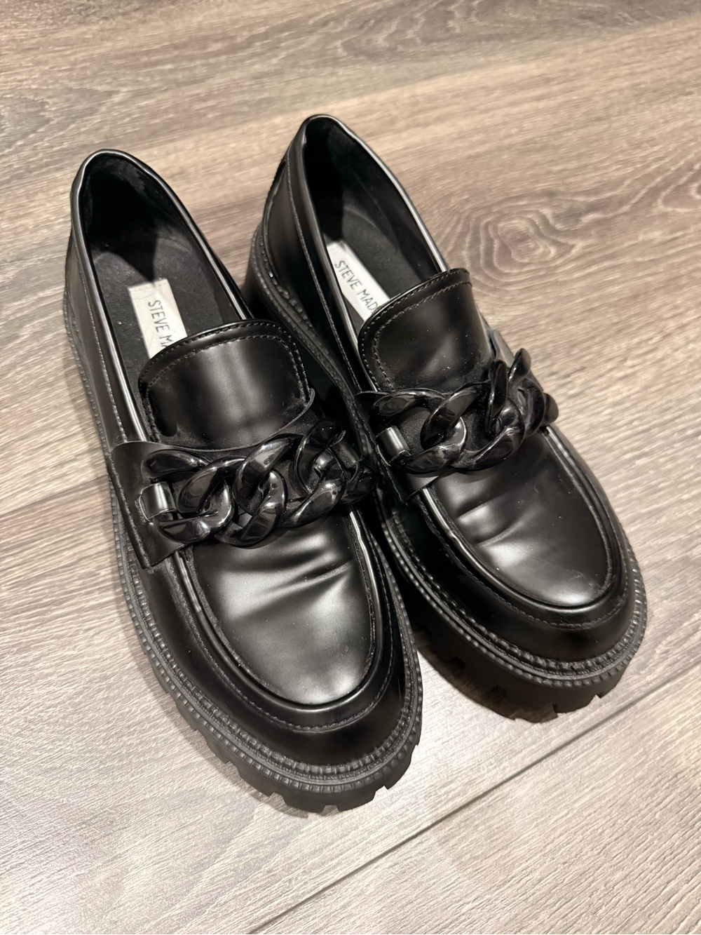 STEVE MADDEN Black Bianca Loafers